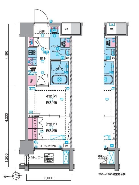 GENOVIA浅草VIskygardenの間取り