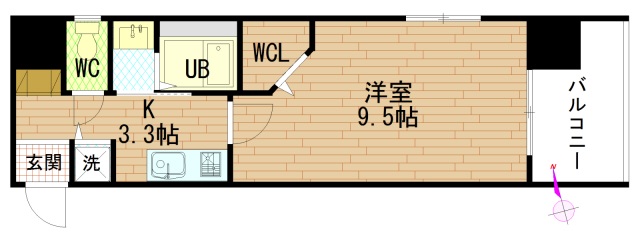 グラビスコート光町の間取り