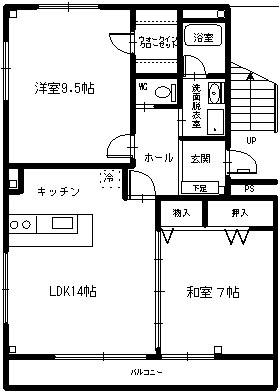 静岡市駿河区敷地のマンションの間取り