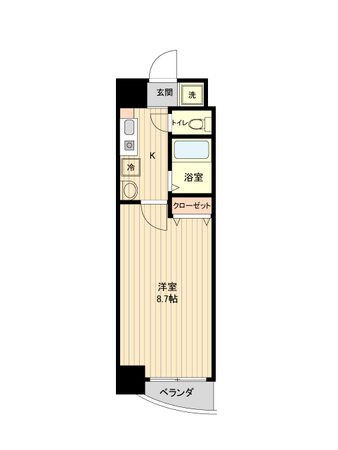 仙台市青葉区宮町のマンションの間取り