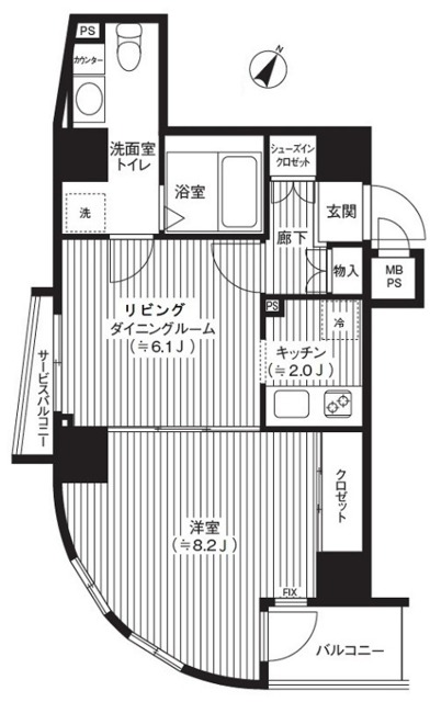 カスタリア初台の間取り