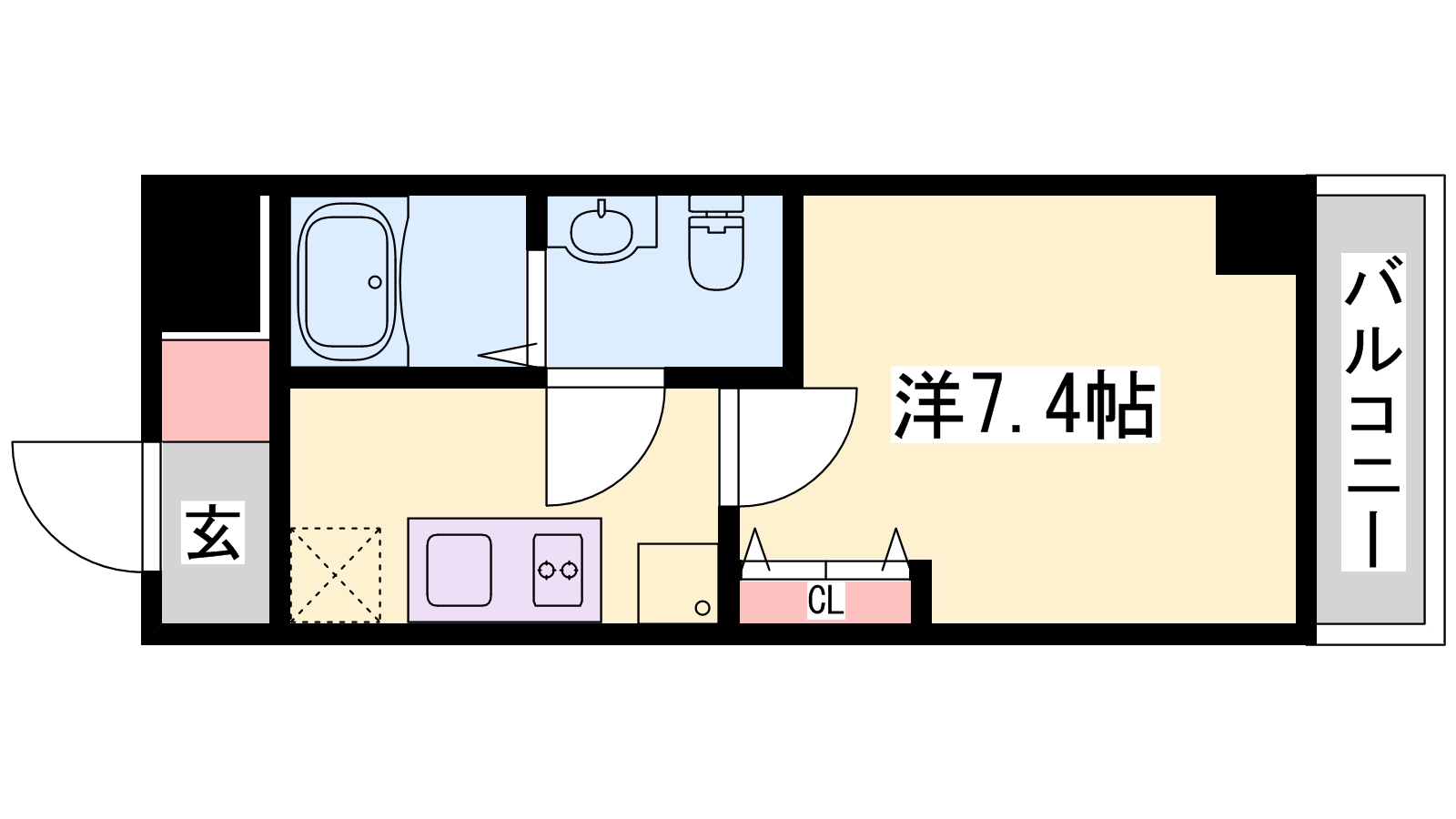 姫路市南町のマンションの間取り