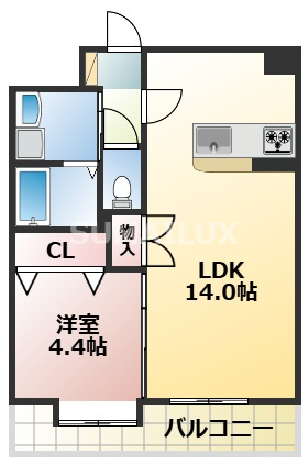 熊本市中央区出水のマンションの間取り