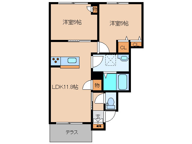 【大和高田市大字市場のアパートの建物外観】