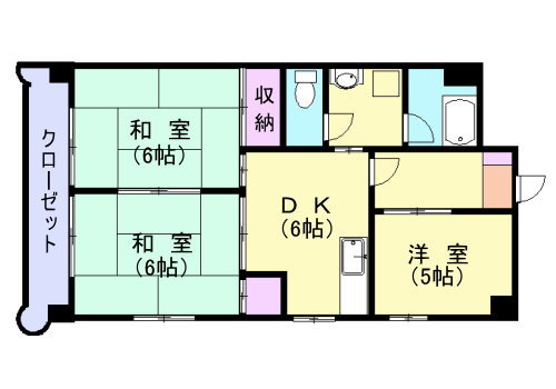 鹿児島市西千石町のマンションの間取り