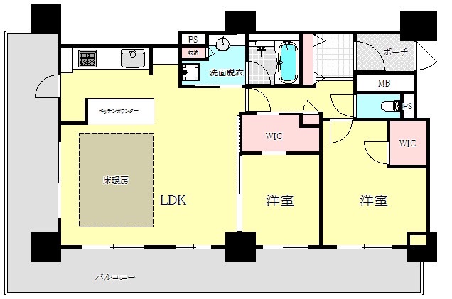 横濱ディアタワーの間取り