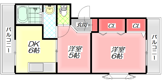 守口市滝井元町のマンションの間取り