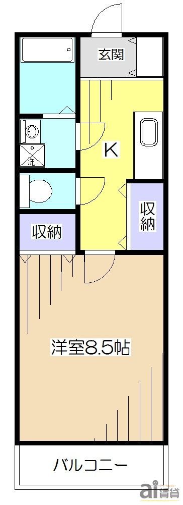 東大和市高木のアパートの間取り