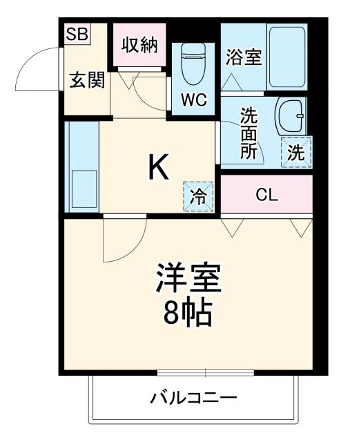 刈谷市井ケ谷町のアパートの間取り