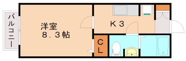 嘉麻市牛隈のアパートの間取り