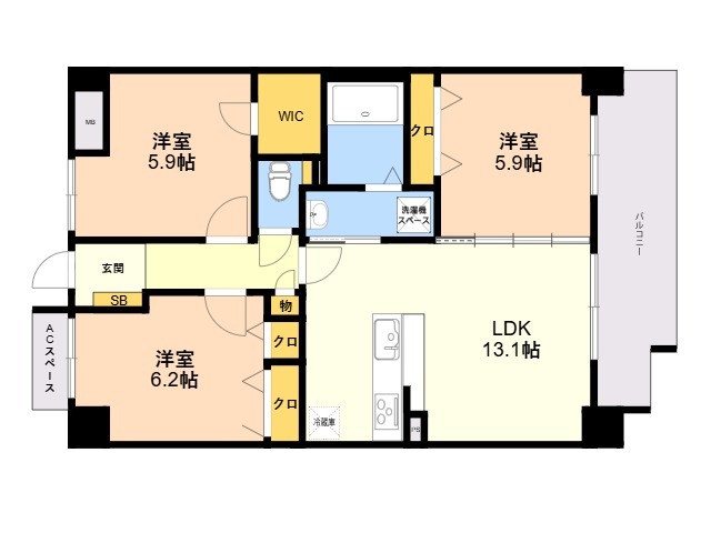 ＳＯＬ愛宕南の間取り