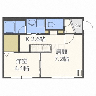 札幌市西区八軒二条東のマンションの間取り