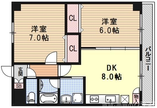 サンローラン吉祥院の間取り