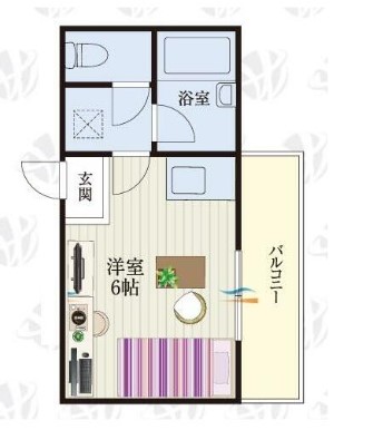 さいたま市岩槻区美幸町のアパートの間取り