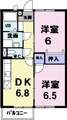 サンライズ３　ローズマリー館の間取り