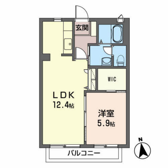 郡山市字名倉のアパートの間取り