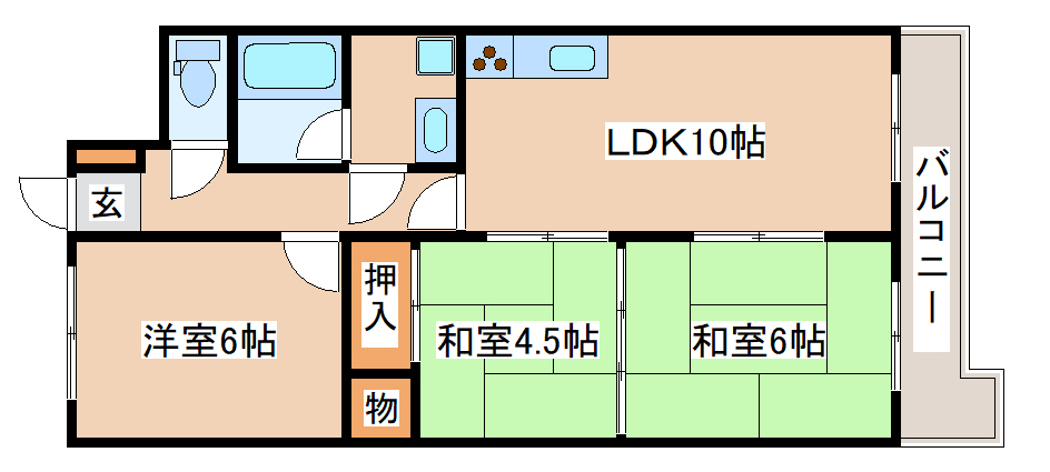 ライオンズマンション神戸明泉寺の間取り