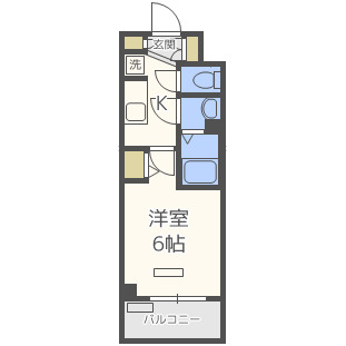 大阪市中央区釣鐘町のマンションの間取り