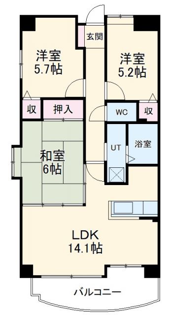 メゾンドール天神の間取り