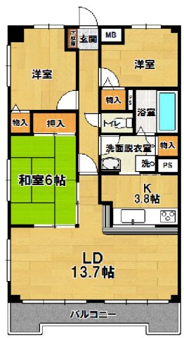 サンマリーナつくばの間取り