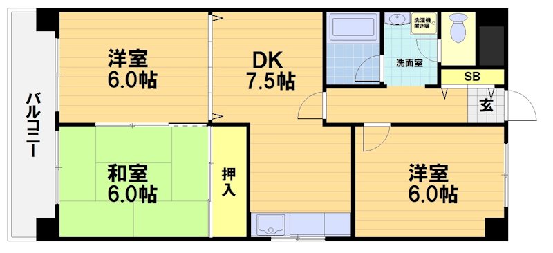 プラムタウンイマイの間取り