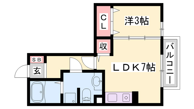 リビングタウン網干Ａ棟の間取り