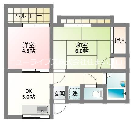 寝屋川市平池町のアパートの間取り