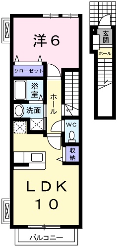 赤穂市中広のアパートの間取り