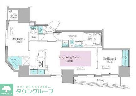 中央区日本橋馬喰町のマンションの間取り