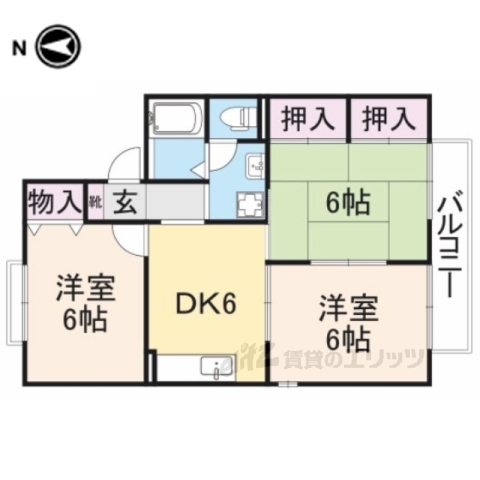 グリーンハイツ２号館の間取り