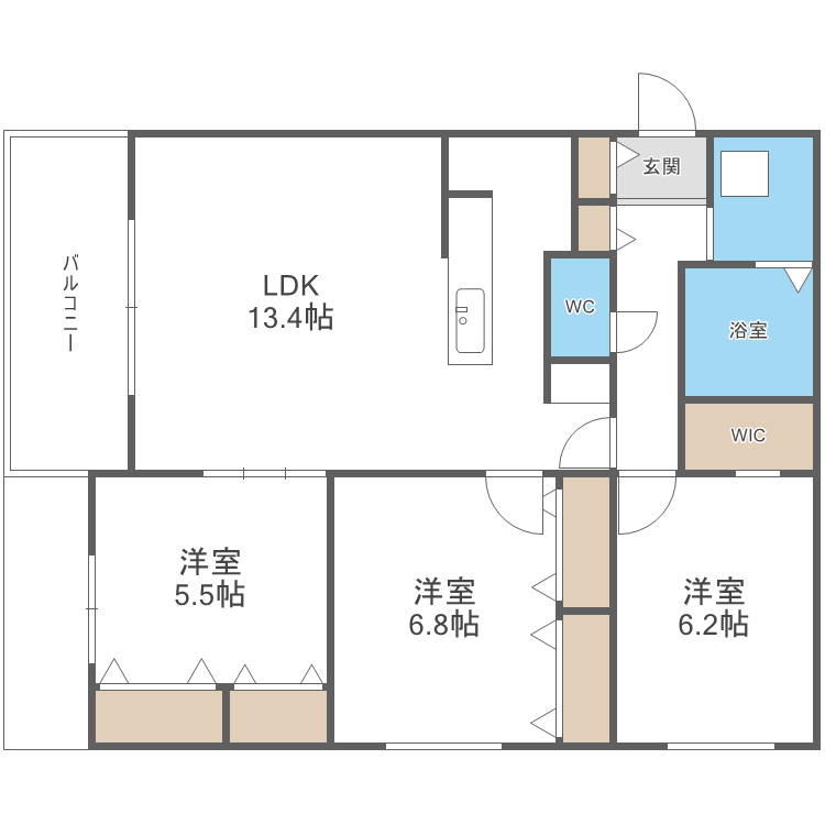 Ｒｏｏｔｓ　真駒内の間取り