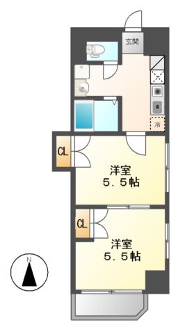 レジデンスカープ名古屋の間取り