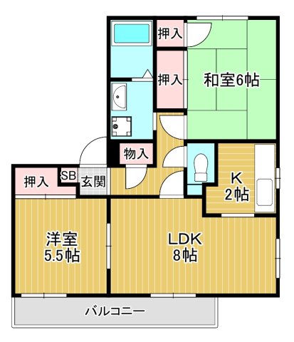 ハイツ光来の間取り