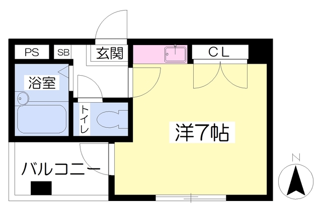 松山市本町のマンションの間取り