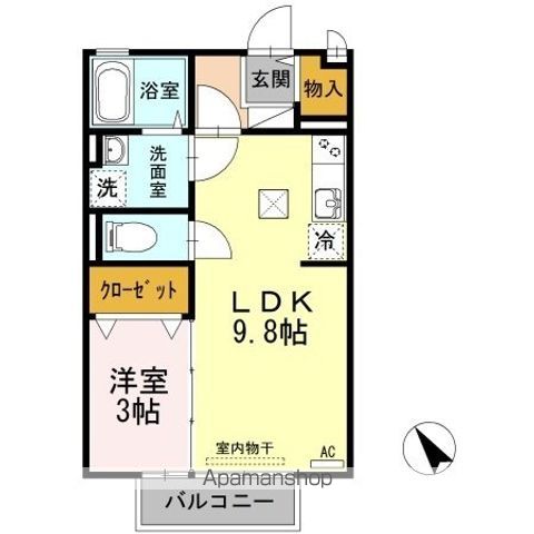 プランタン ブルックAB棟 B棟の間取り写真