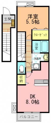 生駒郡斑鳩町龍田のアパートの間取り