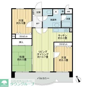 バルコニー　間取図