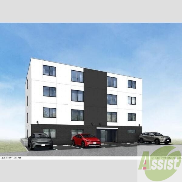 建物外観　外観予想パース　札幌市中央区「ＨＥＲＯ　ＹＡＭＡＨＡＮＡ１」