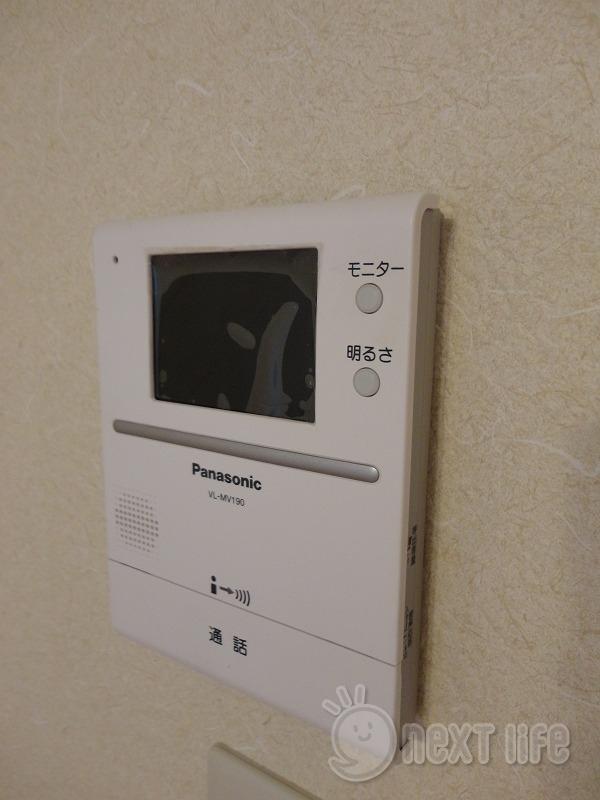 セキュリティ　ロッシェル北里2号棟のモニタ付インターホン