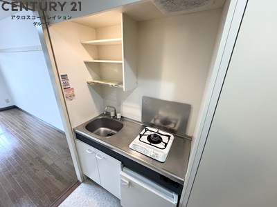 キッチン　ガスコンロ付で機能的なキッチンです！