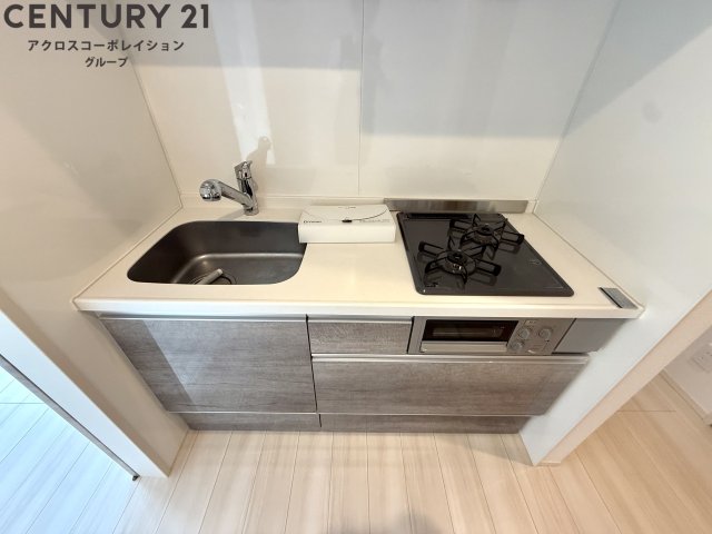 キッチン　２口ガスコンロ付きのシステムキッチン♪