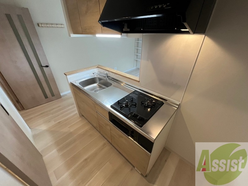 キッチン　２口システムキッチンなので、すぐお料理に使えます！