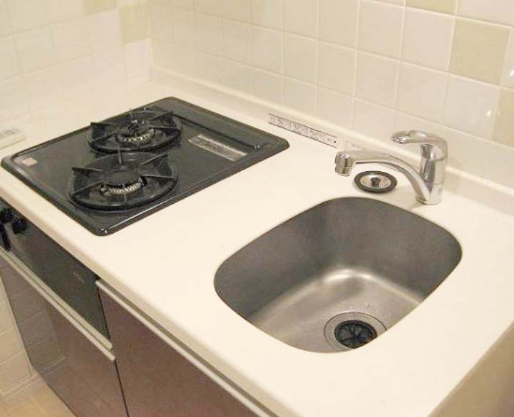 キッチン　★使いやすい二口コンロ、システムキッチングリル付★