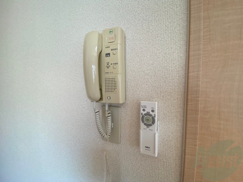 セキュリティ　インターホンで来客確認ができます。安心ですね。