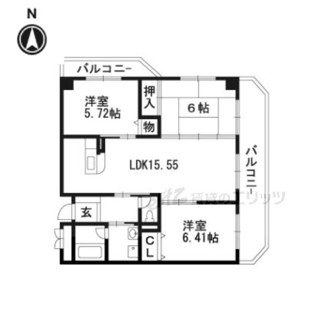 セゾン・ボナールの間取り写真