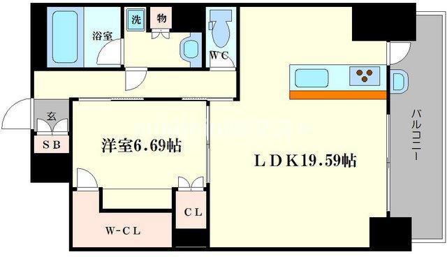 地下鉄長堀鶴見緑地線 西大橋駅 徒歩4分 9階建 築11年の間取り写真