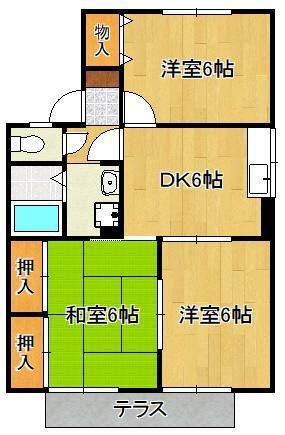 セジュール東山田IIの間取り写真