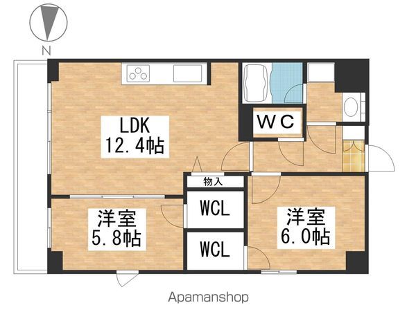 アクアブルーの間取り写真