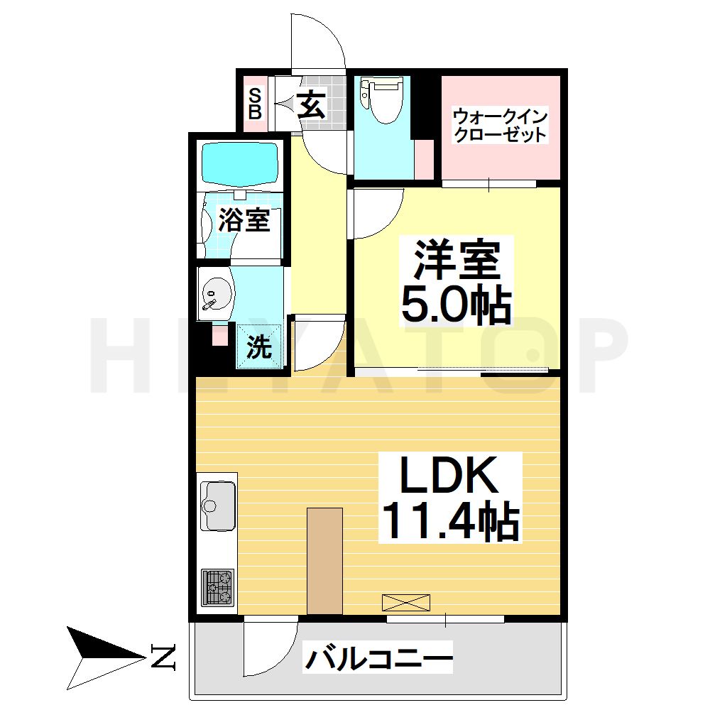 地下鉄桜通線 瑞穂区役所駅 徒歩2分 5階建 築13年の間取り写真