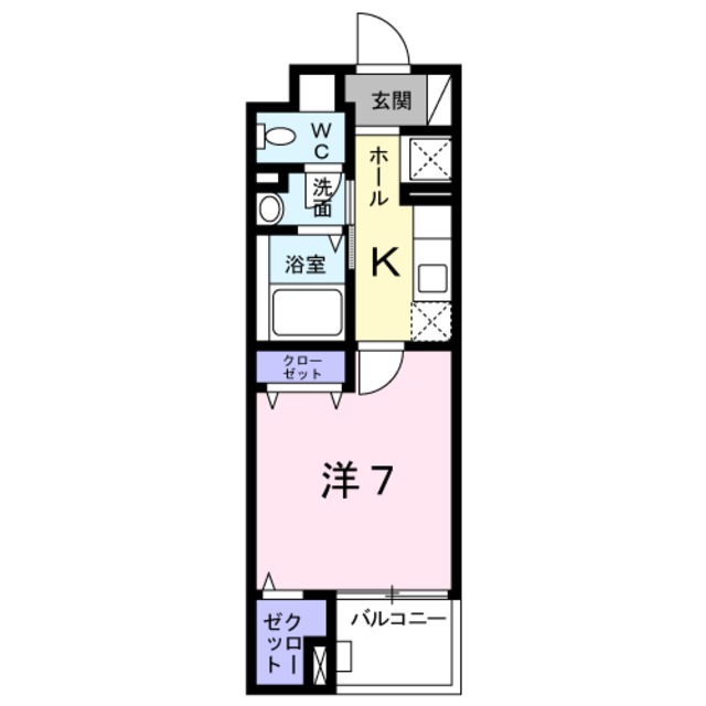 京王相模原線 南大沢駅 徒歩16分 5階建 築8年の間取り写真